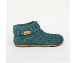 Gottstein Knit Boot | Filz-Hüttenschuh | Damen & Damen & Herren Hausschuh | Farbe oceangreen | Pantoffel in Größe 44 oceangreen 44