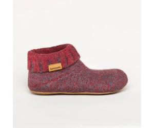 Gottstein Knit Boot | Filz-Hüttenschuh | Damen & Damen & Herren Hausschuh | Farbe red | Pantoffel in Größe 42 red 42