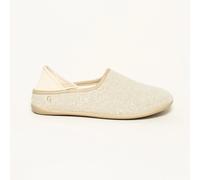 Gottstein Linen Slip-on für Damen & Herren Hausschuh mit Gummisohle | Farbe beige Größe 44 beige 44