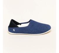 Gottstein Linen Slip-on für Damen & Herren Hausschuh mit Gummisohle | Farbe Ink Blue Mele Größe 45 Ink Blue Mele 45