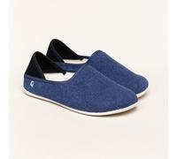 Gottstein Hausschuh Linen Slip-on – Unisex, Leinen, rutschfeste Gummisohle – Dunkelblau Gr. 36