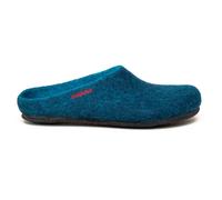 MagicFelt Hausschuh AN 709 aus Reiner Schurwolle - Damen und Herren Pantoffeln - rutschfest und anatomisch geformt in Blau (Dark Petrol 4827), 37 EU (4 Erwachsene UK)