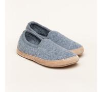 Gottstein Woll-Hausschuh Cheyenne aus 100% Schurwolle | Hüttenschuh für Damen & Herren grau 38