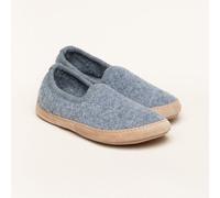 Gottstein Woll-Hausschuh Cheyenne aus 100% Schurwolle | Hüttenschuh für Damen & Herren grau 46