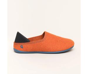 Gottstein Wool Slip-On | Damen Filz-Hausschuh | Farbe orange/petrol | Pantoffel in Größe 36 orange/petrol 36
