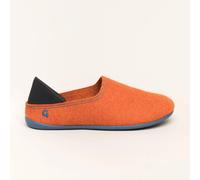 Gottstein Wool Slip-On | Damen Filz-Hausschuh | Farbe orange/petrol | Pantoffel in Größe 41 orange/petrol 41