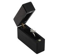 Gouert Holz Ring Box Schwarz Tragbar Handgefertigte Hölzerne Ringbox Schmuckschatulle