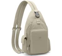 GOUNNU Leichter Brusttasche Damen und Herren Sling Bag Klein Rucksack Schulterrucksack Nylon Umhängetasche Casual Schultertasche Crossbody Bag für Outdoorsport Radfahren Reisen (Grau)