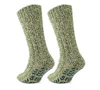 GoWith 2 Paar ABS Antiruschsocken, Winter Stoppersocken, Damen Dicke Wolle Thermosocken, Warmhaltende Haussocken, Krankenhaus Socken 2043