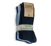 GoWith 4-5 Paar Damen und Herren Socken aus 97% Bio-Natur-Baumwolle, Ohne Naht, Dicke, Bunte, Atmungsaktive und Weiche Outdoor, Wander und Arbeitssocken, Farbset