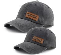 Goyklrb 2 x passende Baseballkappe für Mama und Mädchen, lustig, verstellbar, Lederaufnäher, Eltern-Kind-Mütze, Mama Mini Leder schwarz, Einheitsgröße