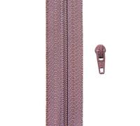 Gp 1,40 €/ m, 5 Meter Reißverschluss altrosa Spirale 3 mm + 10 YKK Schieber