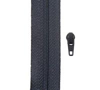 Gp 1,40 €/ m, 5 Meter Reißverschluss dunkelgrau Spirale 3 mm + 10 YKK Schieber