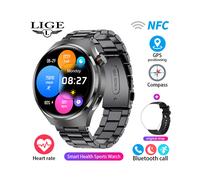 (GPS Sport Tracksteel Band Schwarz) 2025 Neu Kompatibel für Huawei GT4 Pro Smart Watch Erwachsene NFC GPS Tracker
