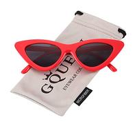 GQUEEN Vintage Katzenauge Sonnenbrille Damen Cateye Retro 90er