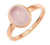 Gr. 52 - Damen Ring 585 Gold Rotgold 1 Rosenquarz Cabochon rosa Rotgoldring - Gold / 60