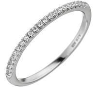 Gr. 52 - Damen Ring schmal 925 Sterling Silber mit Zirkonia Silberring - Silber / 52