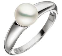 Gr. 64 - Damen Ring 925 Sterling Silber 1 Süßwasser Perle Perlenring SilberringSilber / 58