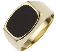 Gr. 66 - Herren Ring 585 Gold Gelbgold 1 Onyx HerrenringGold / 68