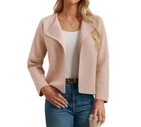 GRACE KARIN Damen Langarm Cardigan Freizeit Lockere Reverskragen Rundhals Strickpullover mit Knöpfe CL26-03/Aprikose XL