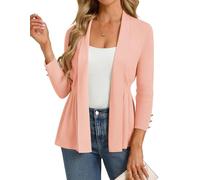GRACE KARIN Damen Strickjacke 3/4 Ärmel Elegante Langarm Cardigan Blazer