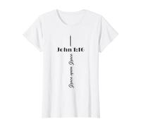 Grace Upon Grace Cross Design | Johannes 1:16 Christian Faith Preisgünstiges Grafik-T-Shirt, Damen, Weiß, XL