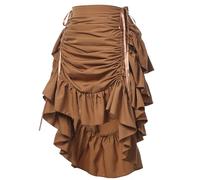 GRACEART Damen Steampunk Rock Piratenrock Hoch Tiefer Rock