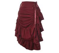 GRACEART Damen Steampunk Rock Piratenrock Hoch Tiefer Rock