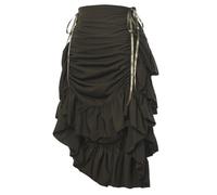 GRACEART Damen Steampunk Rock Piratenrock Hoch Tiefer Rock