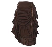 GRACEART Damen Steampunk Rock Piratenrock Hoch Tiefer Rock