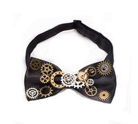 GRACEART Handgefertigte Steampunk-Fliege, Schwarz 3, One size