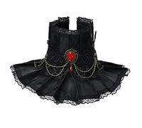 GRACEART Viktorianisch Hoch Hals Halskrause Halsband Krause Miniatur Halsband (Schwarz)