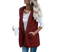 Graceyo Damen Fleeceweste Plüschweste Kunstfell Teddy Fleece Weste Outwear Herbst Winter Outdoor Warm Daunenweste Steppweste Bequem Ärmellos Cardigan Jacke Longweste Westen Tank Tops