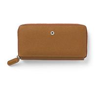 Graf von Faber-Castell 118962 - Geldbörse Damen Cognac, Geldbeutel mit Reißverschluss Epsom, aus Kalbleder