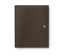 Graf von FABER-CASTELL 118781 - Schreibmappe DIN A5 Cashmere, Dunkelbraun, mit Notizblock, Stiftschlaufe und Fächer