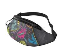 Graffiti-Skateboard-Fanny-Tasche für Herren und Damen, wasserdichte Sport-Gürteltasche, modische Gürteltasche, Crossbody-Tasche, Hüfttasche mit verstellbarem Riemen, große Schultertasche, Geldbörse