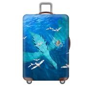 Graffiti Tier Motiv Koffer SchutzhüLle 18-32 Zoll,Elastisch SchutzhüLle FüR Reise HüLle,GepäCkhüLle FüR Trolleys,KofferüBerzug,Suitcase Cover,Kratzfest,Staubdicht Luggage Cover (Vogel,S(18-21inch))