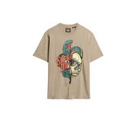 Grafisches Oversize-T-Shirt Superdry Biker Rock Braun L