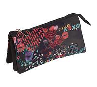 Grafoplás 37540640 Federmäppchen mit DREI Fächern, Modell XOXO, 23,5 x 12 x 14