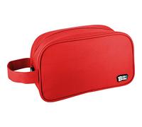 Grafoplás 37710051 Kulturbeutel für Kinder, seitlicher Griff, Rot, Bits & Bobs, 28 x 18 x 10 cm, rot, 28x18x10cm, Quadratischer Kulturbeutel mit seitlichem Griff