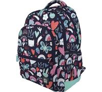 Grafoplás Ergonomischer Schulrucksack, 33 x 46 x 22,5 cm, gepolsterter Rücken und Griffe, 3 Fächer, spezieller tragbarer Bereich, anpassbar an Kinderwagen, Modell Rubber, Prinzessinnen-Design
