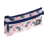 Grafoplás Flaches Federmäppchen | 2 Taschen | 23 x 10 cm | Fächer mit Reißverschluss | leicht zu öffnende Griffe | Sunset-Kollektion | Bits & Bobs Pop Up DesignT, Rosa, 23x10cm, Flaches Federmäppchen