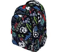 Grafoplás Roomy Bits&bobs Schulrucksack, Unisex, für Kinder, 1 Stück, blau, L, Für die Schule