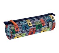 Grafoplás Rundes Federmäppchen, Blau, Rot, Gelb, Grün, Orange, 22x8cm, Skate