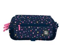 Grafoplas Schulmäppchen mit 3 Fächern, Bits&Bobs Hearts 23 x 10 x 10 cm, für die Organisation von Schulmaterial, mit Verschluss und Wochenplan, große Kapazität, Streifen für Rucksackwagen