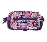 Grafoplas - Schulmäppchen mit 3 Fächern, Bits&Bobs Manga, 23 x 10 x 10 cm, Organizer für Schulbedarf, mit Verschlussklappe und Wochenplan, großes Fassungsvermögen, Gurt für Trolley, Rucksack