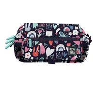 Grafoplas - Schulmäppchen mit 3 Fächern, Bits&Bobs Princess, 23 x 10 x 10 cm, Organizer für Schulbedarf, mit Verschlussklappe und Wochenplan, große Kapazität, Gurt für Trolley, Rucksack