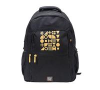 Grafoplás | Schulrucksack, Bits & Bobs Pop and Design, neonorange, drei Fächer, Fronttasche, gepolstertes Laptopfach, verstärkte Basis, 33 x 46 x 22,5 cm, Schwarz, L, Casual