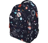 Grafoplás - Schulrucksack Drei Fächer, 33 x 46 x 22,5 cm, 30 Liter, gepolsterter Bereich für Laptop, geräumiges Modell, Cosmos, Bits & Bobs Pop Up Design, perfekt für Schulbedarf, Blau, L, SCHOOL
