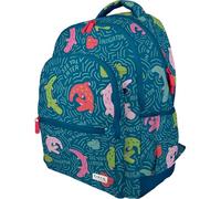 Grafoplás - Schulrucksack mit drei Fächern, 33 x 46 x 22,5 cm, 30 Liter, gepolsterter Bereich für Laptop, Modell Rubber, Alligator-Design, Elena Corredoira, anpassbar an Kinderwagen, perfekt für